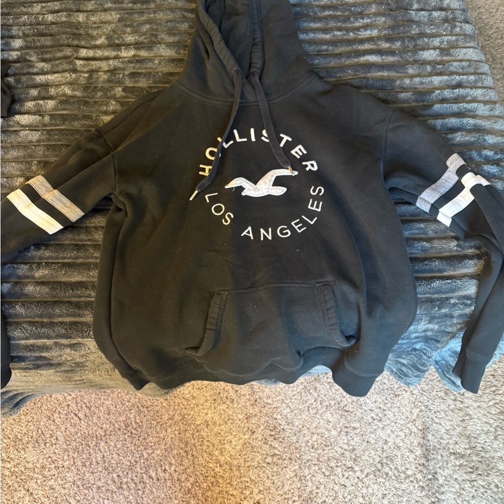 Hollister Black Hoodie with Logo